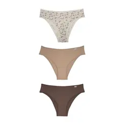 Kit Calcinha Del Rio Feminina 3 Peças Microfibra Biquíni